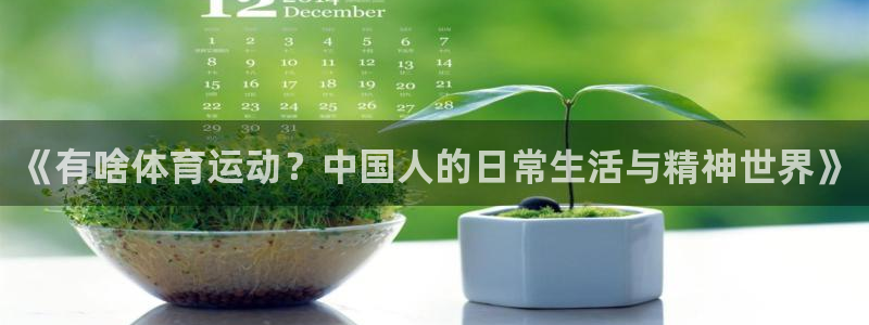 哈哈体育十年：《有啥体育运动？中国人的日常生活与精神世界》
